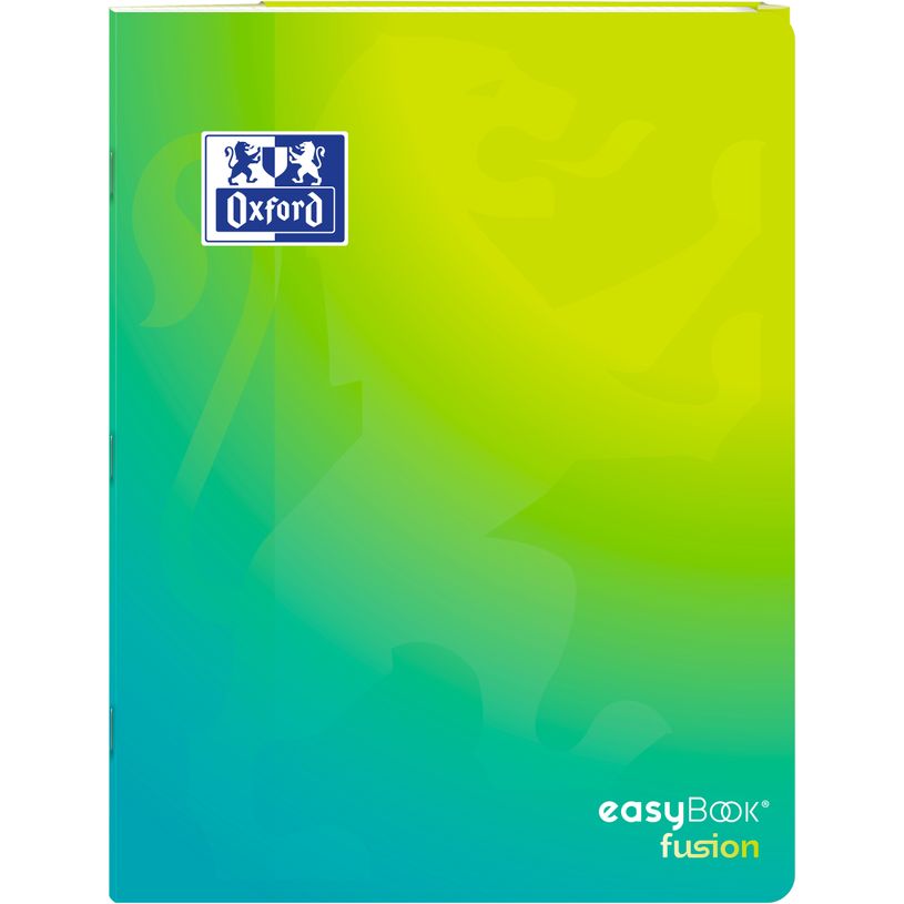 3020120297033-Oxford EasyBook Fusion – Cahier polypro – 24 × 32 cm – 96 pages – grands carreaux (Seyès) – vert - disponible dans diff--0