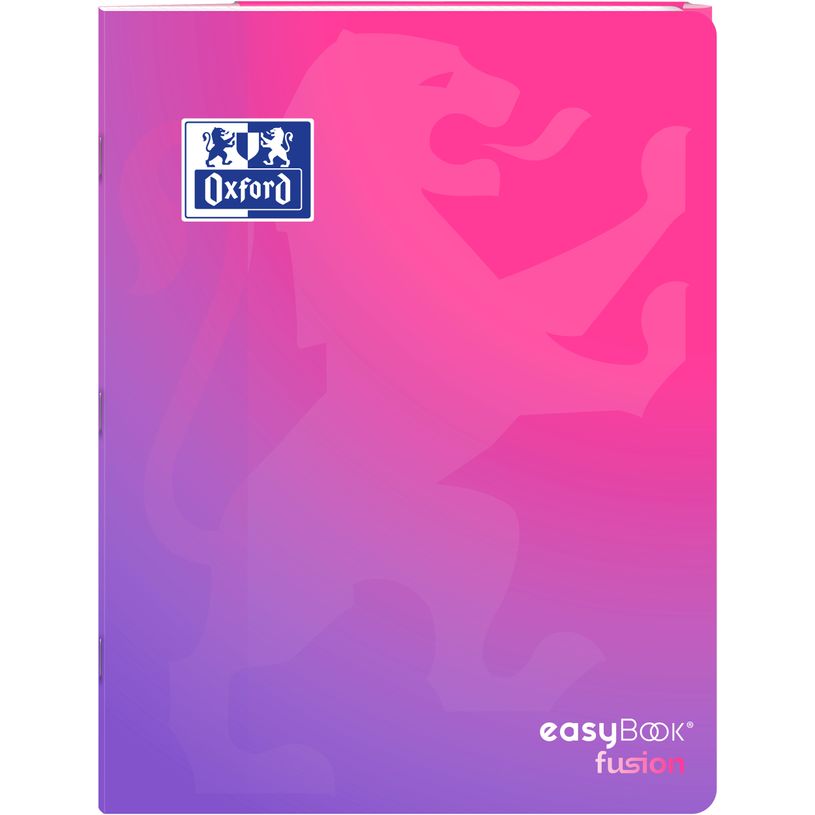 3020120297071-Oxford EasyBook Fusion – Cahier polypro – 24 × 32 cm – 96 pages – grands carreaux (Seyès) – rose - disponible dans diff--0