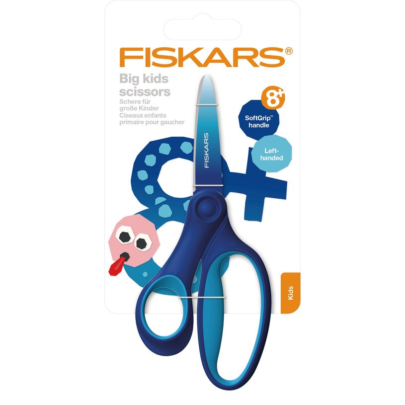 6424002017363-Ciseaux Primaire - Grands enfants - gauchers - 8 ans + - 15 cm - FISKARS--2