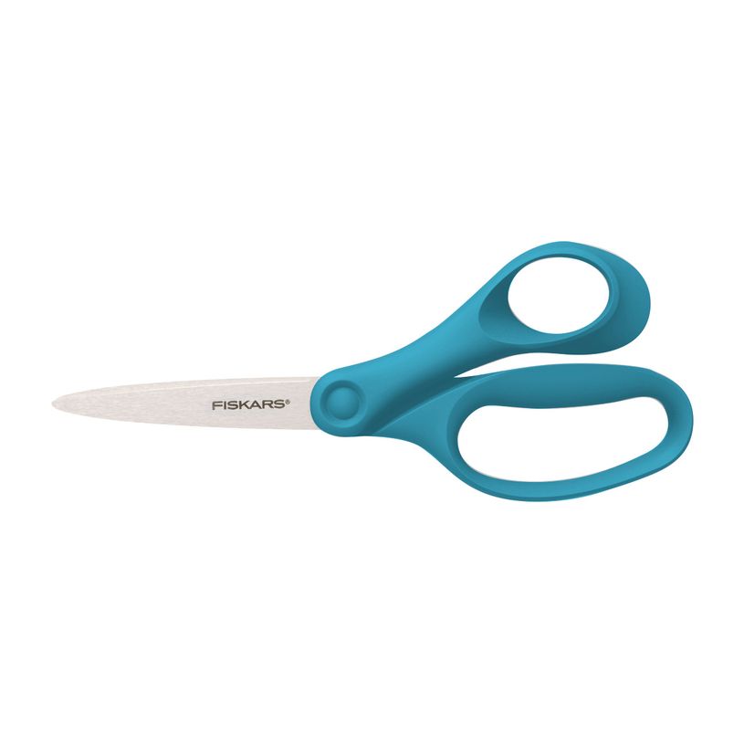6424002017370-Ciseaux Collège - droitiers - 12 ans + - 18 cm - FISKARS--0