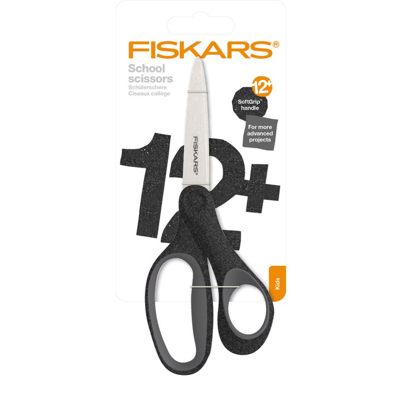 6424002017417-Ciseaux Collège - droitiers - 12 ans + - 18 cm - FISKARS--1