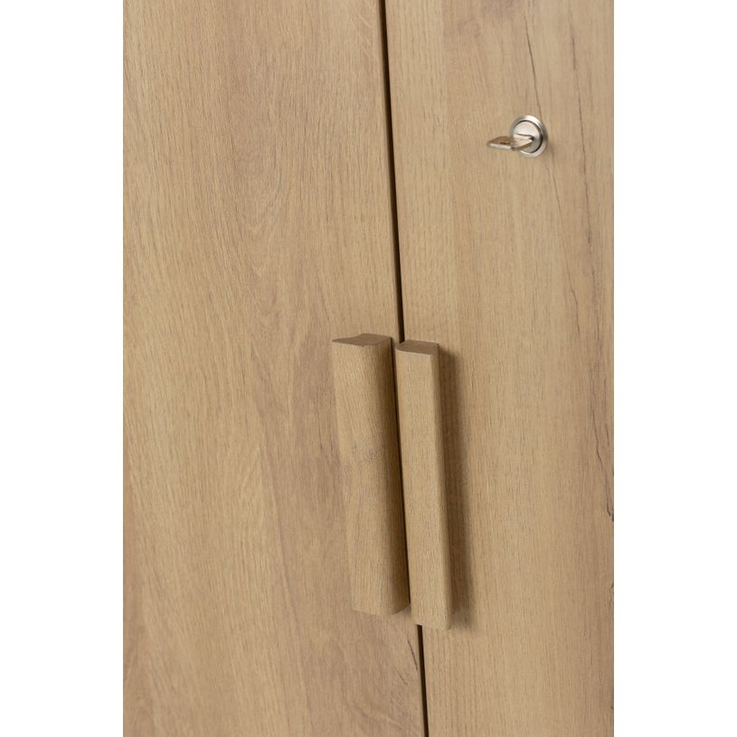 3483601385535-Armoire haute ITALIC - Corps blanc- Dessus et portes imitation Chêne--3