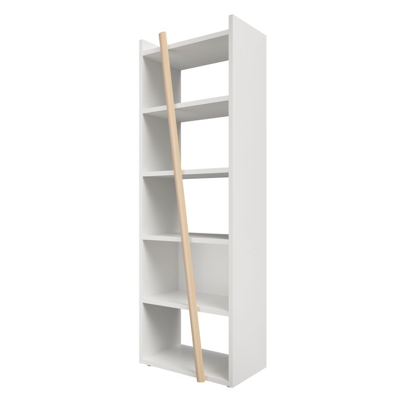 3483601390706-Bibliothèque ITALIC - Blanc/Chêne--0