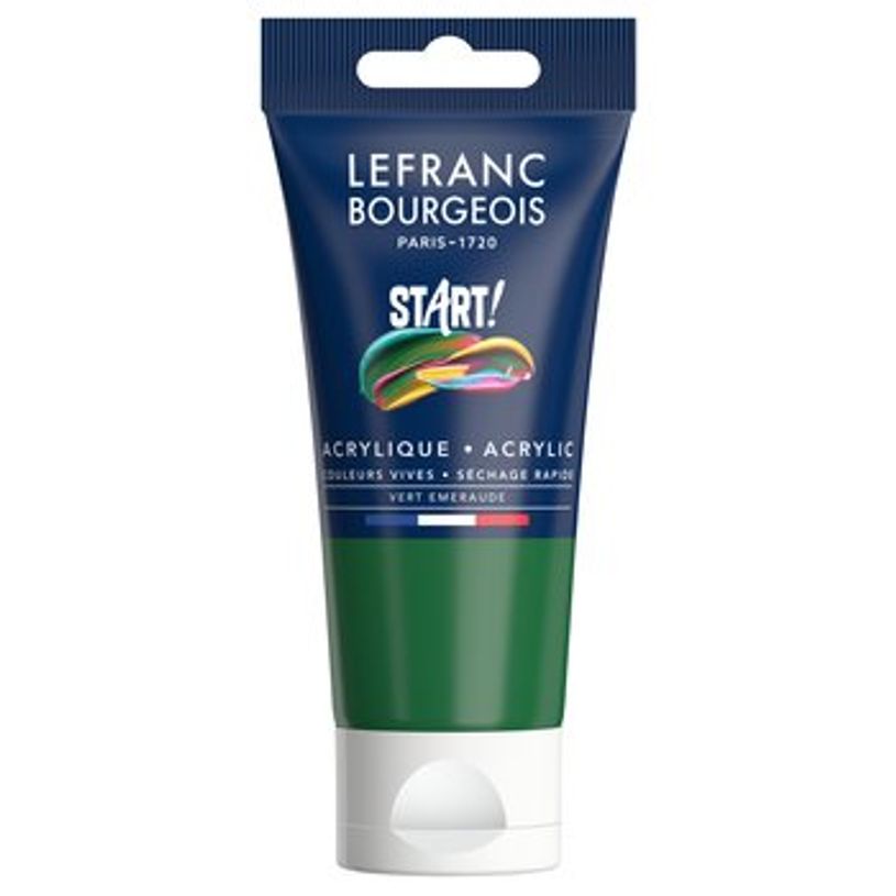 3013643022237-Colart - Peinture Start Acrylique 75 ml - Vert Émeraude--0