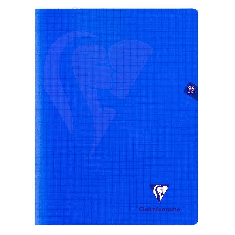 3329683223627-Clairefontaine Mimesys - Cahier polypro - 24 x 32 cm - 96 pages - petits carreaux (5x5 mm) - bleu marin--0