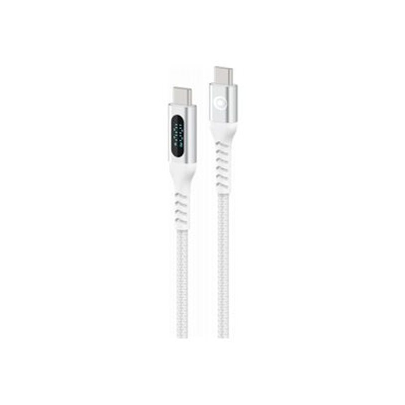 3571211551836-Bigben Connected - Câble USB-C vers USB-C - Tissé avec écran - 2m - Blanc-P_405268137_1-4