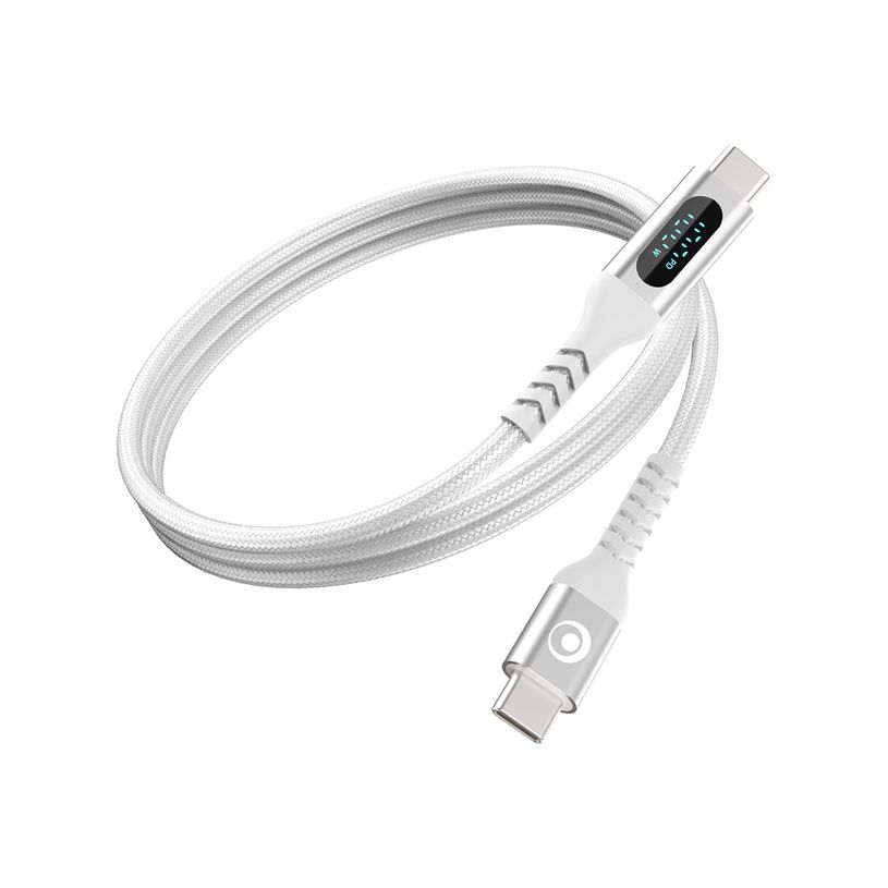 3571211551836-Bigben Connected - Câble USB-C vers USB-C - Tissé avec écran - 2m - Blanc-P_405268137_4-7