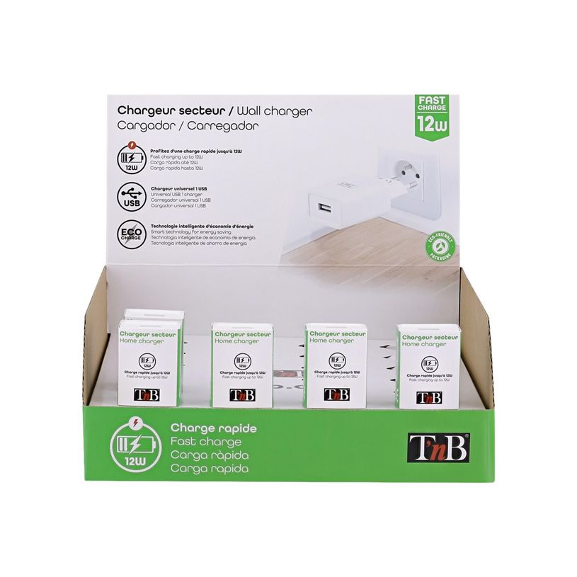 3303170111024-T'nB - Adaptateur secteur - 12 watt - 2.4 A - Fast Charge (USB)-P_405268233_2-1