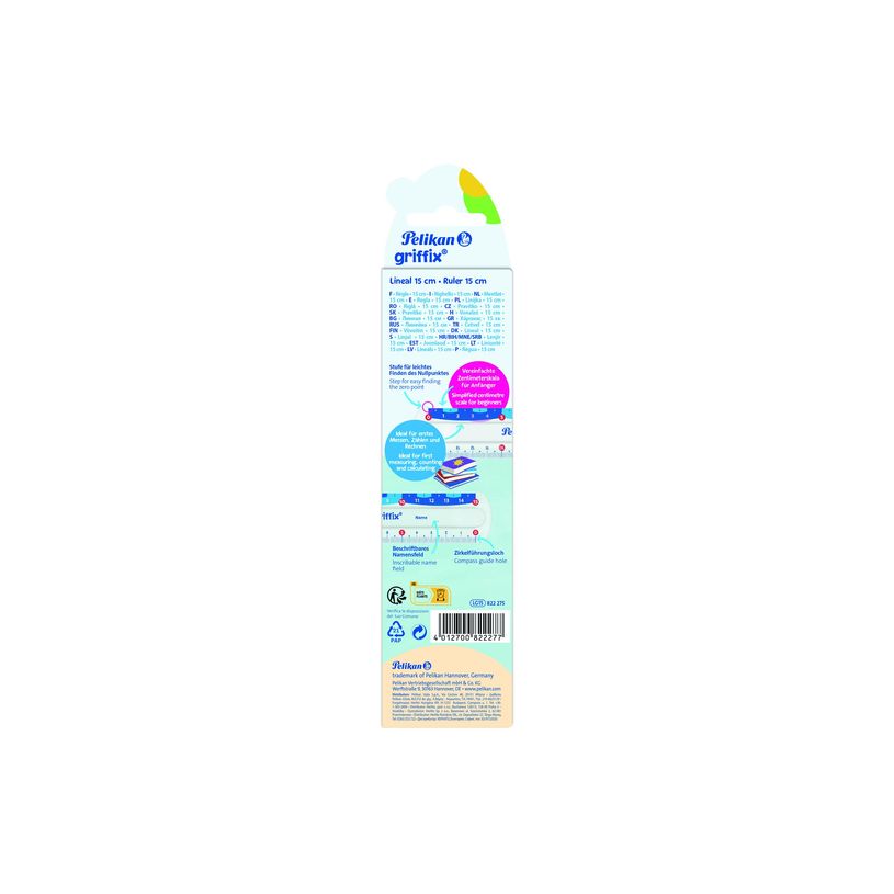 4012700822277-Pelikan Griffix - Règle - 15 cm - incolore - polystyrène-P_405268369_3-2