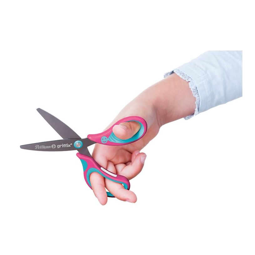 4012700819024-Pelikan - Ciseaux écolier Griffix - Pink - droitier - 14 cm-P_405268439_3-1