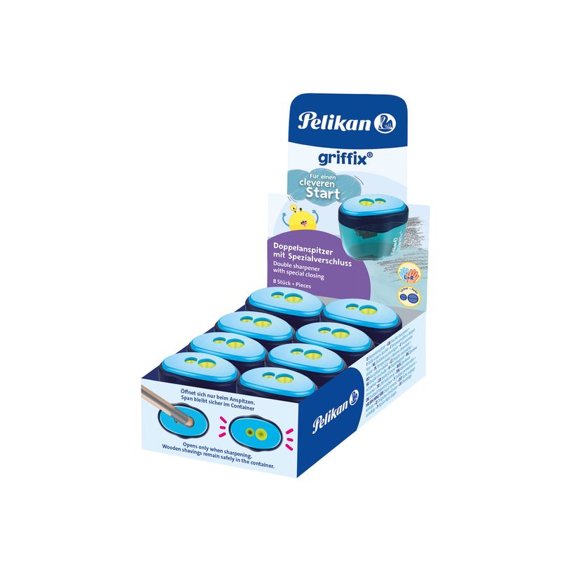 4012700701282-Pelikan Griffix - Taille-crayon - 2 trous - bleu (pack de 8)-P_405268444_1-0
