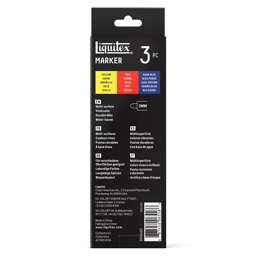 887452065586-Liquitex Marqueur - 3X2mm - PRIMAIRE--4