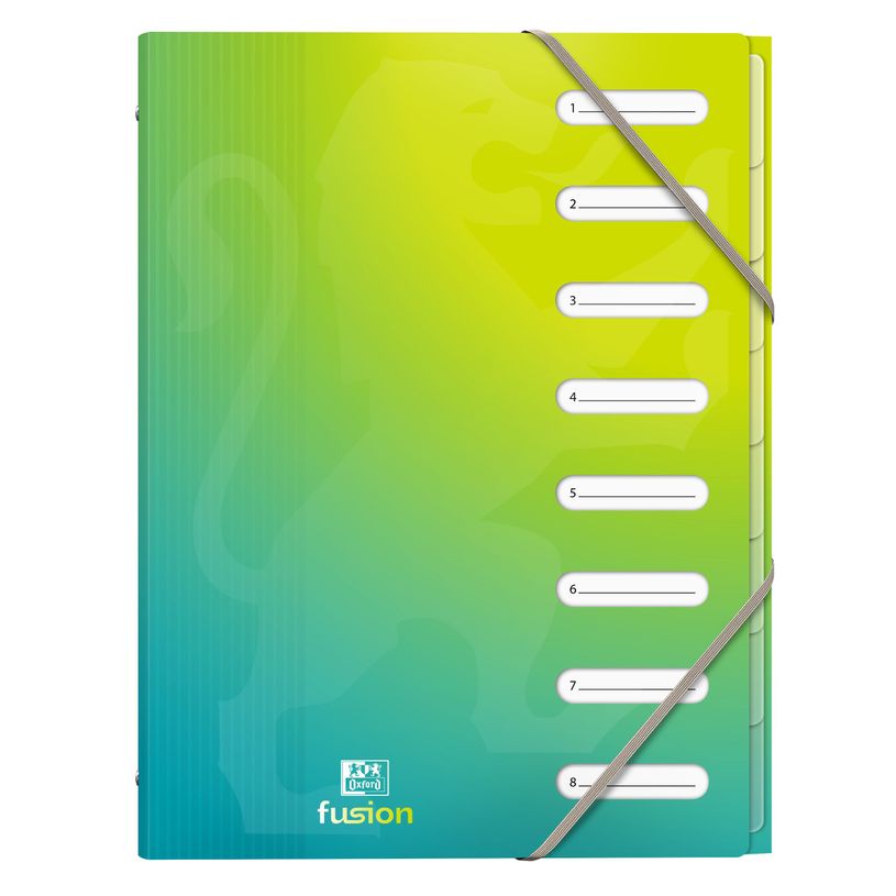 3045050476532-Oxford School Fusion - Trieur polypro A4 - 8 positions - différents coloris disponibles--1