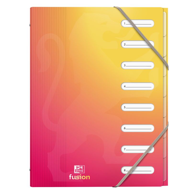 3045050476532-Oxford School Fusion - Trieur polypro A4 - 8 positions - différents coloris disponibles--3
