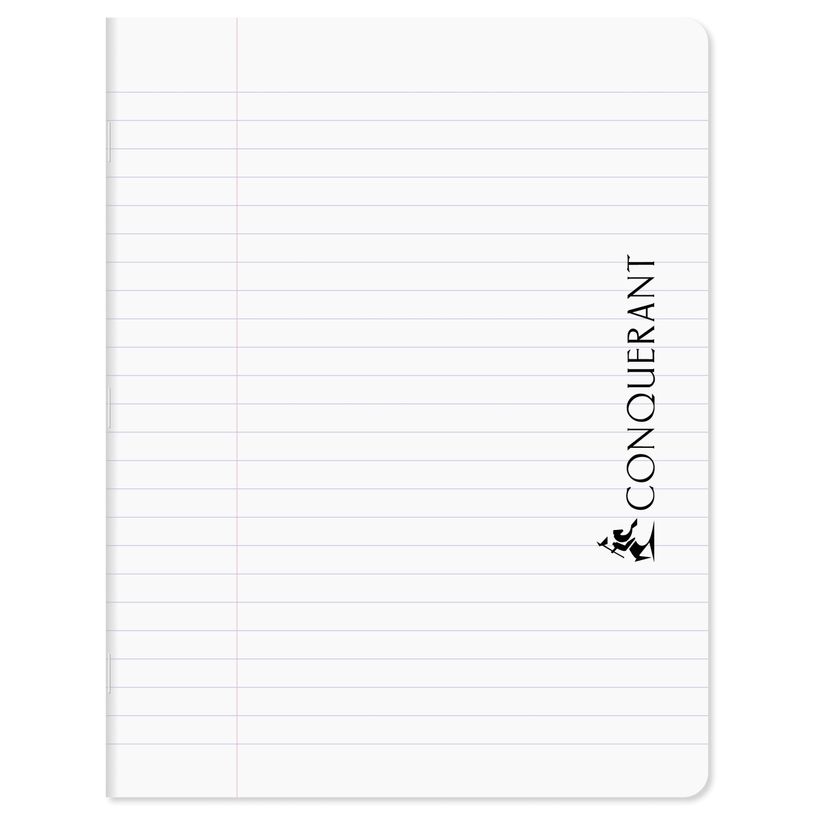 3020120282053-Conquérant Classique - Cahier Polypro - 17x22 - 96 pages - Ligné 8MM - Transparent--0