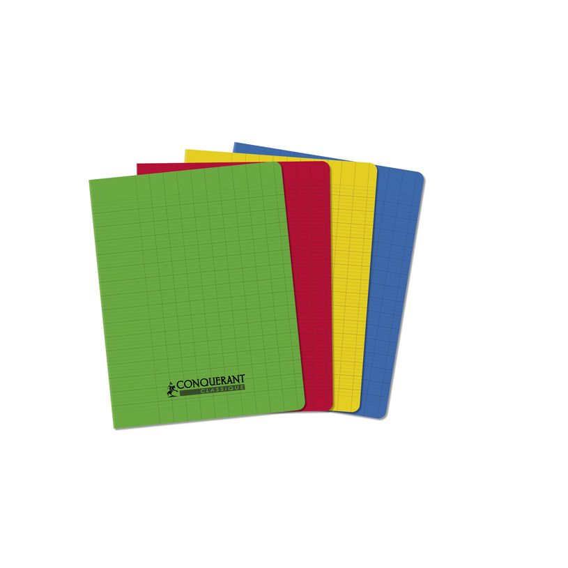 3020120226026-Conquérant Classique - Cahier Polypro - 17x22 -48 pages - Seyès - Assortis--5