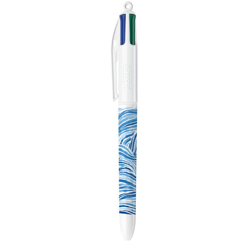 3086124165853-BIC - Stylo bille 4 Couleurs Seaside Waves - pointe 1 mm--0
