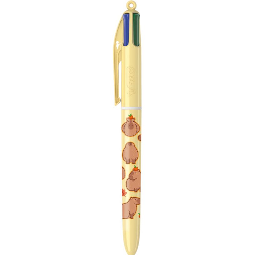 3086124165792-BIC - Stylo bille 4 Couleurs Cute Animals Capybara - pointe 1 mm--0