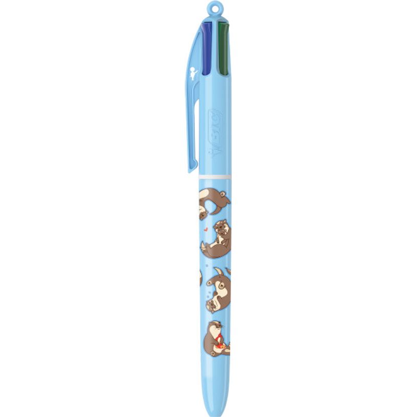 3086124165815-BIC - Stylo bille 4 Couleurs Cute Animals Otter - pointe 1 mm--0
