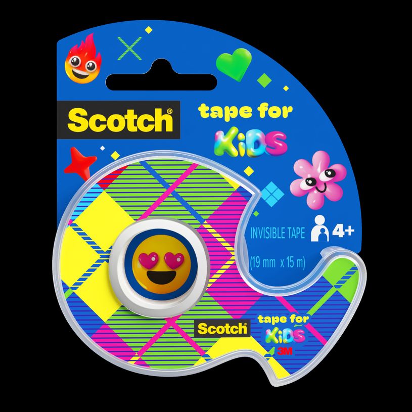 4064035201753- Scotch - Dévidoir adhésif Kids Invisible - 19 mm x 15 m - blister--0
