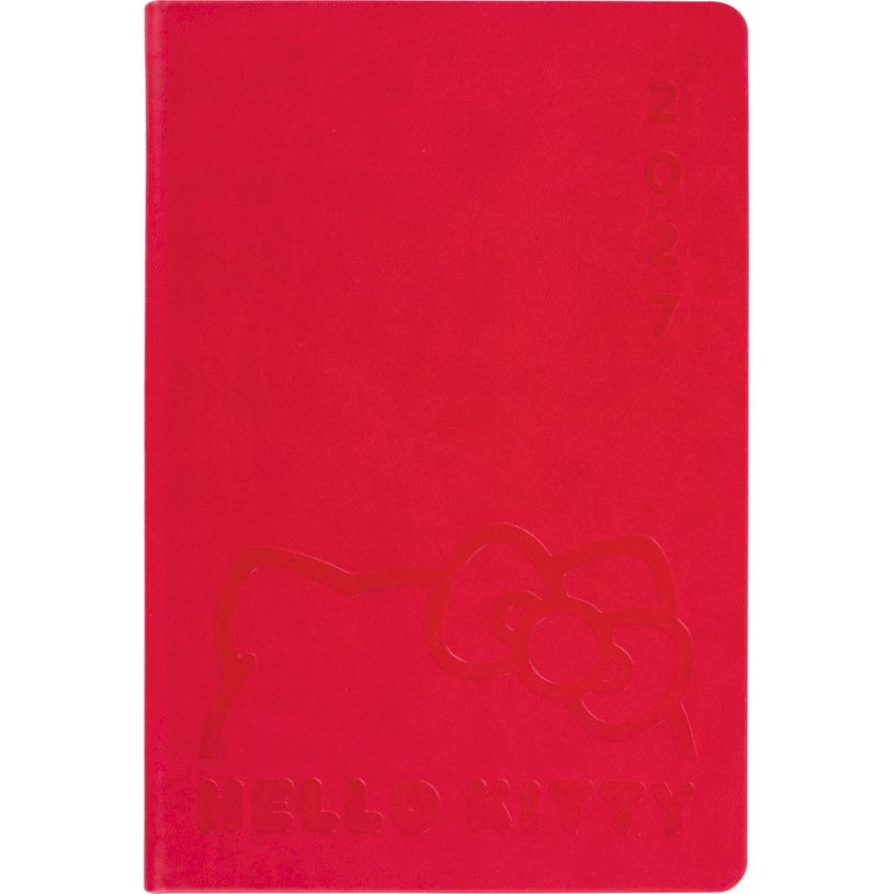 3664447234809-Agenda Hello Kitty - 1 semaine sur 2 pages - 17 x 24,5 cm - noeud - Oberthur--0