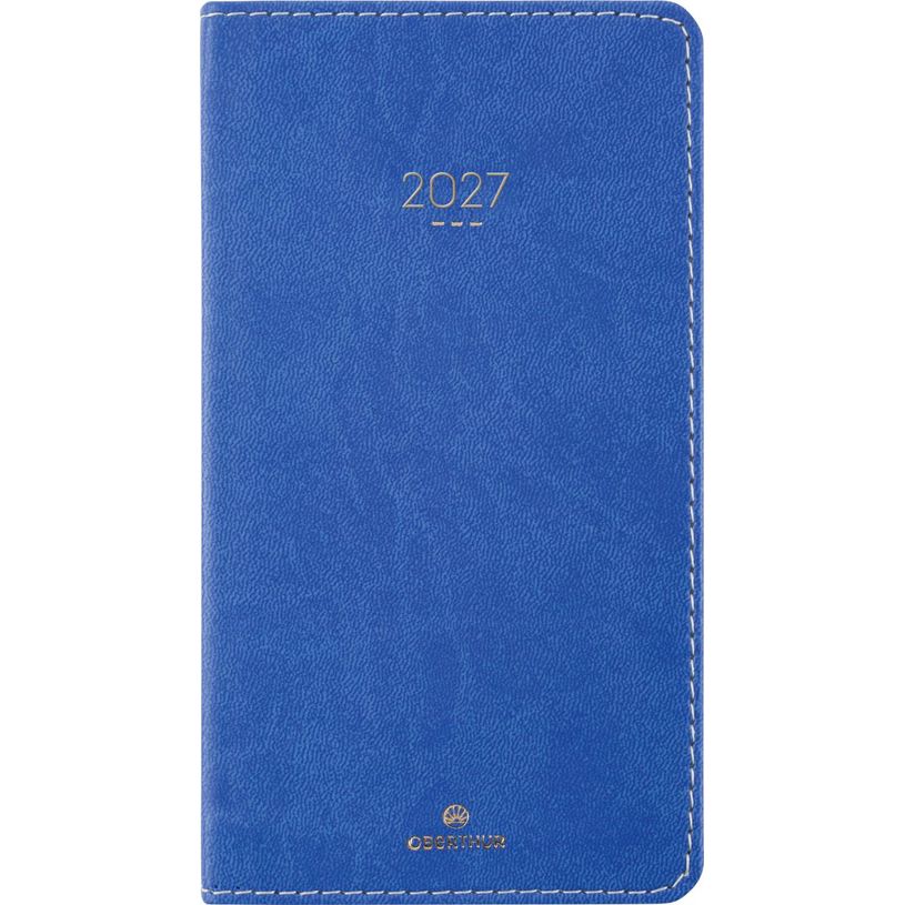 3664447230412-Agenda Eton - 1 semaine sur 2 pages - 9,5 x 17,5 cm - bleu - Oberthur--0