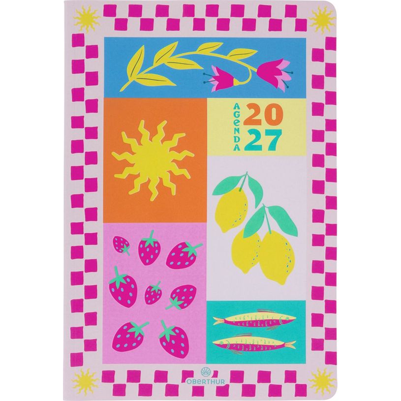 3664447234403-Agenda Escapade - 1 semaine sur 2 pages - 17 x 24,5 cm - soleil - Oberthur--0