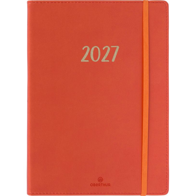 3664447229140-Agenda My Hello - 1 semaine sur 2 pages - 15,5 x 21,5 cm - corail - Oberthur--0