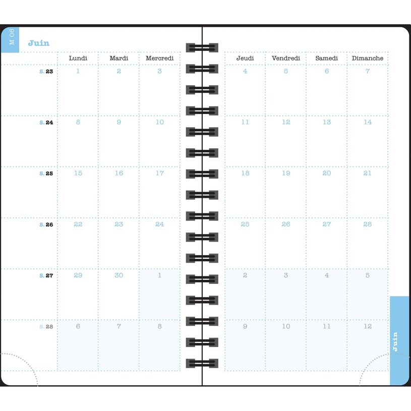 3660942091015-Agenda de poche spiralé Eden Lady 16S - 1 semaine sur 2 pages - 9 x 16 cm - disponible dans différentes cou--3