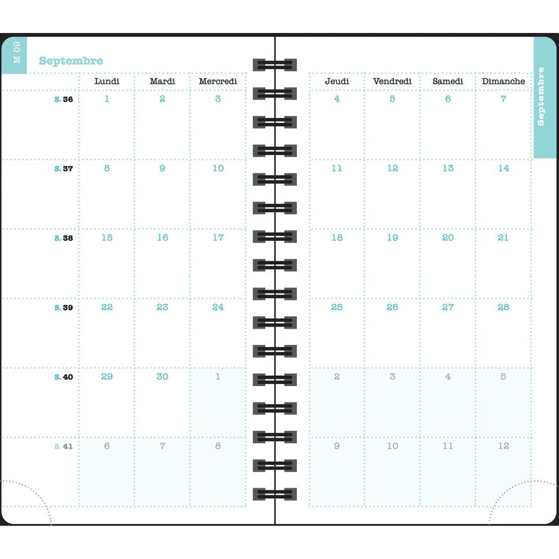 3660942091763-Agenda de poche spiralé Sophie Adde Lady 16S - 1 semaine sur 2 pages - 9 x 16 cm - Fleurs - Exacompta--1