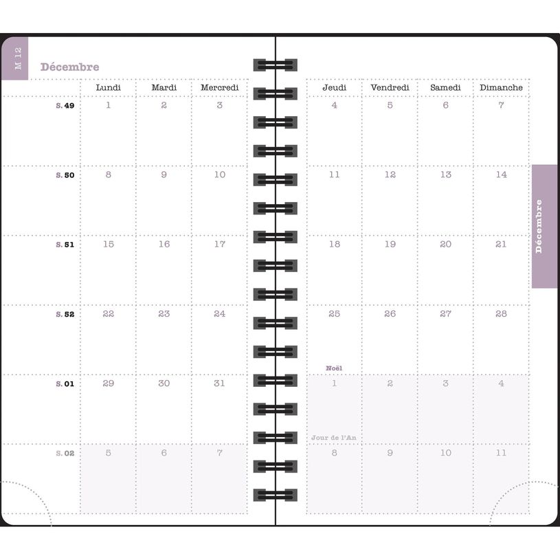 3660942091763-Agenda de poche spiralé Sophie Adde Lady 16S - 1 semaine sur 2 pages - 9 x 16 cm - Fleurs - Exacompta--7