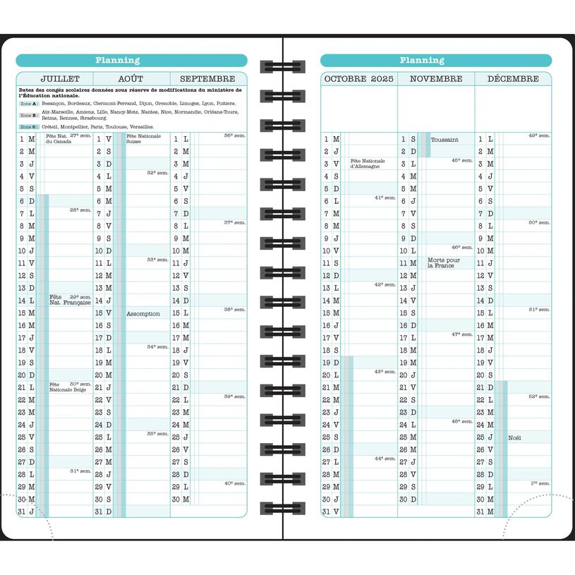 3660942091763-Agenda de poche spiralé Sophie Adde Lady 16S - 1 semaine sur 2 pages - 9 x 16 cm - Fleurs - Exacompta--10