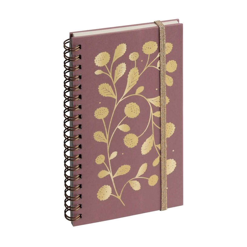 3660942091060-Agenda de poche spiralé Végétal Espace 16S - 1 semaine sur 2 pages - 9 x 16 cm - Rose - Exacompta--0
