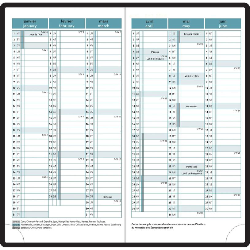 3660942091084-Agenda de poche spiralé Eden Espace 17S - 1 semaine sur 2 pages - 9 x 17,5 cm - disponible dans différentes cou--9