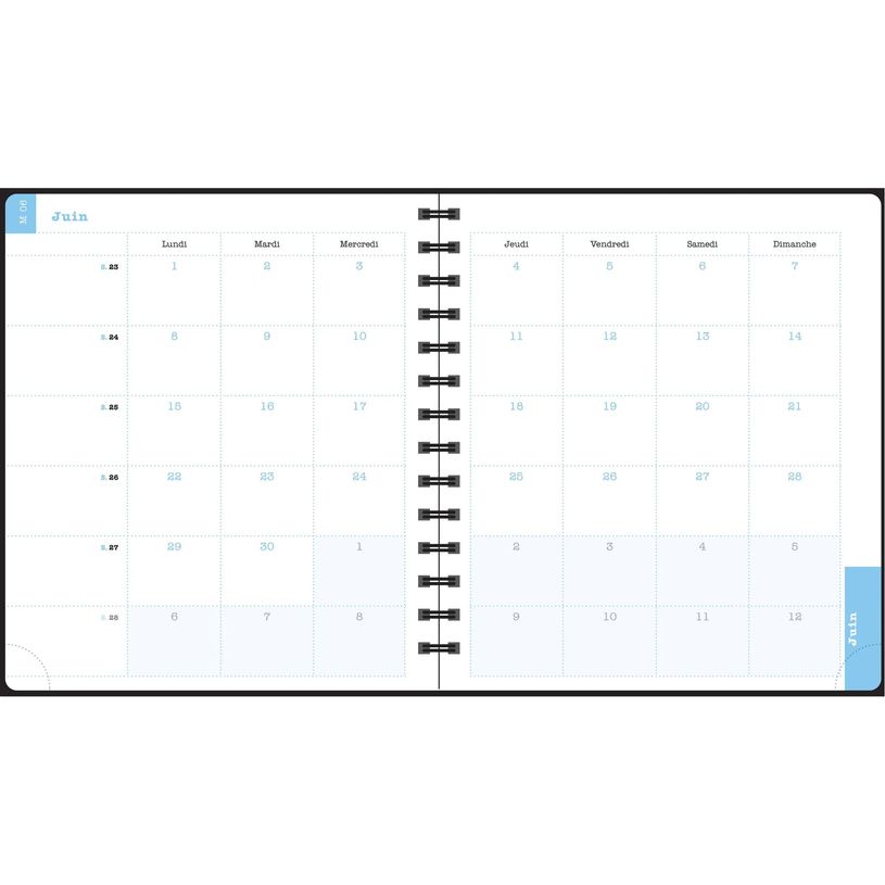 3660942091770-Agenda de bureau spiralé Sophie Adde Lady 18S - 1 semaine sur 2 pages - 15 x 17 cm - Oiseaux - Exacomp--4