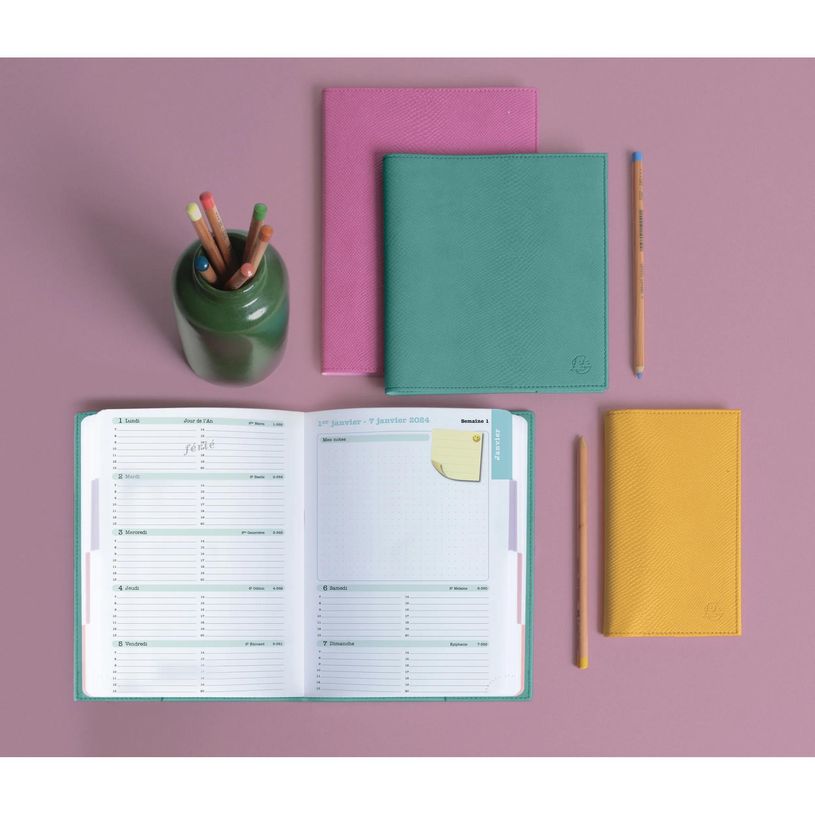 3660942091251-Agenda de bureau Alysse Lady 20 - 1 semaine sur 2 pages - 15 x 21 cm - disponible dans différentes cou--6
