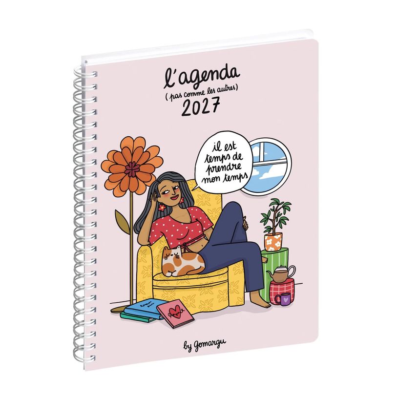 3660942091831-Agenda de bureau Gomargu 21S spiralé - 1 semaine sur 1 page - 15 x 21 cm - Farniente - Exacompta--0