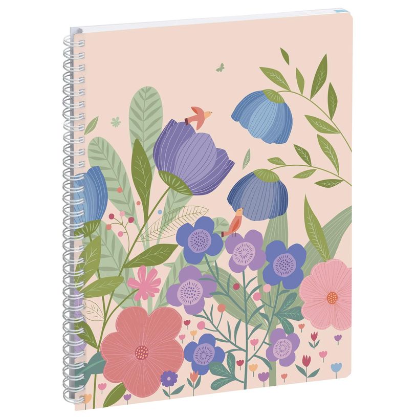 3660942091497-Agenda de bureau spiralé Mini Labo Easytime 27S - 1 semaine sur 1 page - 21 x 27 cm - rose - Exacompta--0