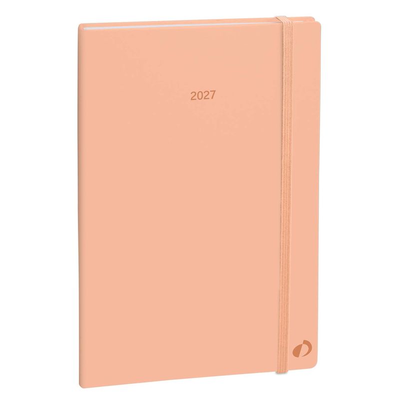 3371010544141-Quo Vadis - Agenda - Ministre Color - Semainier Planning - Multilingue - Pastel - Orange - 13 mois de décembre à décembre - 16x24 cm - Papier Clairefontaine blanc - Fabri--0