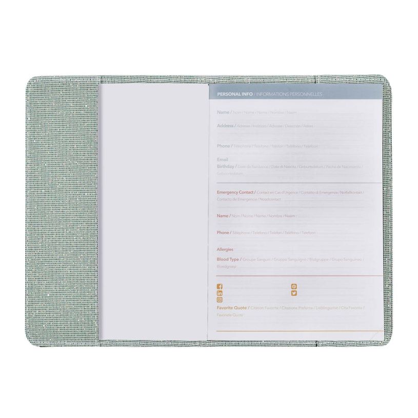 3371010544585-Quo Vadis - Agenda - Ministre Color - Semainier Planning - Multilingue - Ella - Vert - 13 mois de décembre à décembre - 16x24 cm - Papier Clairefontaine blanc - Fabri--2