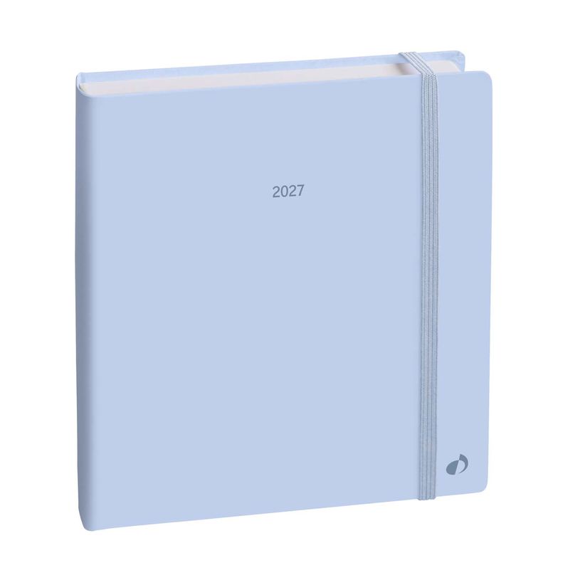 3371010544028-Quo Vadis - Agenda - Exécutif Color - Semainier Planning - Multilingue - Pastel - Bleu clair - 13 mois de décembre à décembre - 16x16 cm - Papier Clairefontaine blanc - Fabri--0