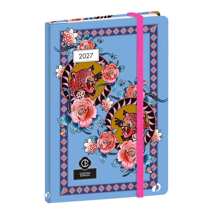 3371010543755-Quo Vadis - Agenda - Affaires - Semainier Planning - Français - Catalina Estrada - Tigre - 14 mois de décembre à janvier - 10x15 cm - Papier Clairefontaine blanc - Fabri--0