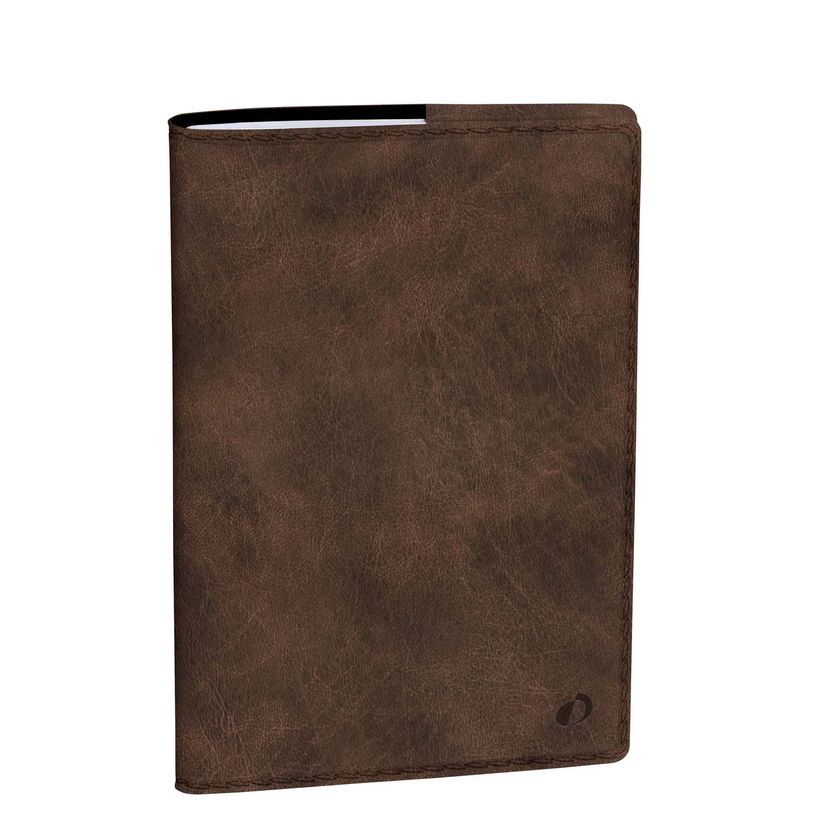 3371010545681-Quo Vadis - Agenda - Spiralé - Maxiweek 1015 S - Semainier Horizontal - Français - Marron - 13 mois de décembre à décembre - 10x15 cm - Papier Clairefontaine blanc - Fabri--0