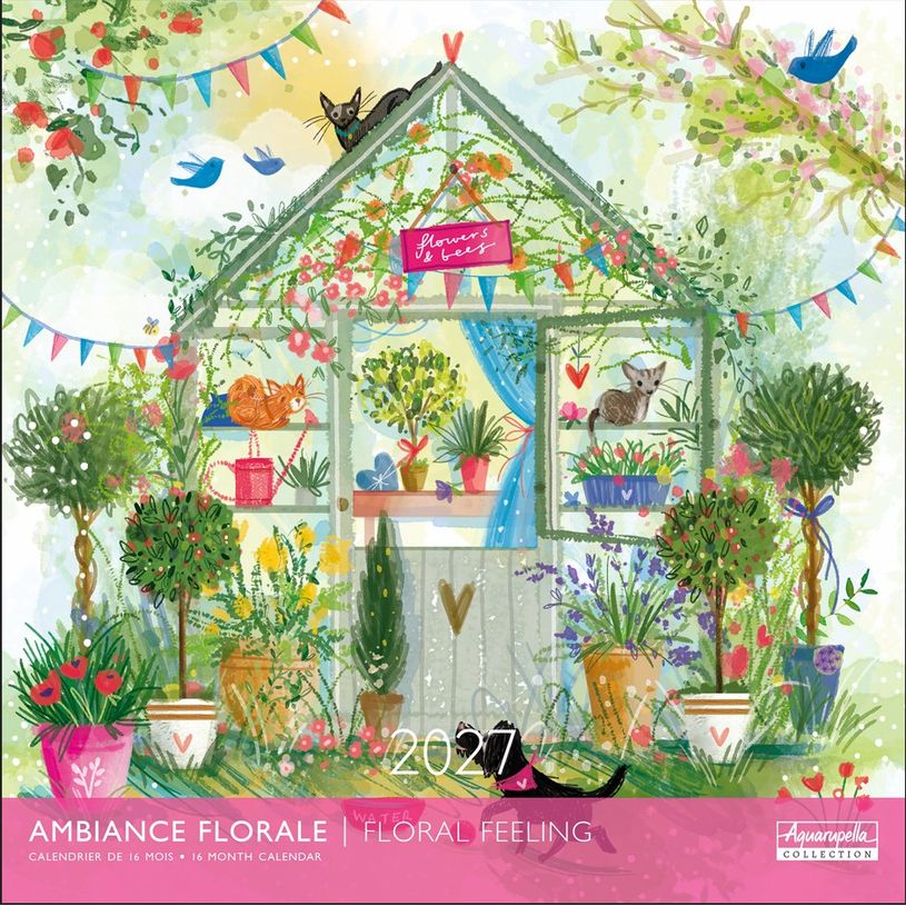 3494150184753-Calendrier mensuel 30X30cm AMBIANCE FLORALE - 16 mois Aquarupella--0