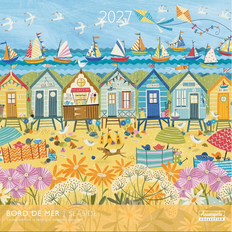3494150184807-Calendrier mensuel 30X30cm BORD DE MER - 16 mois Aquarupella--0