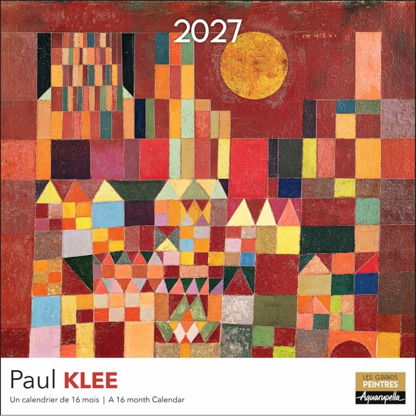 3494150185323-Calendrier mensuel 30X30cm KLEE PAUL  - 16 mois Aquarupella --0