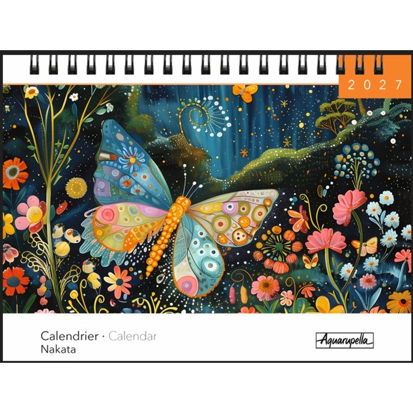 3494150187402-Calendrier chevalets mensuel 18X13,5cm NAKATA - 12 mois Aquarupella  --0
