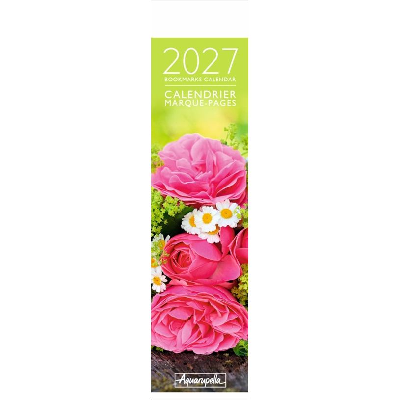 3494150186559-Calendrier marque-pages mensuel 4X16cm BOUQUETS PHOTOS --0