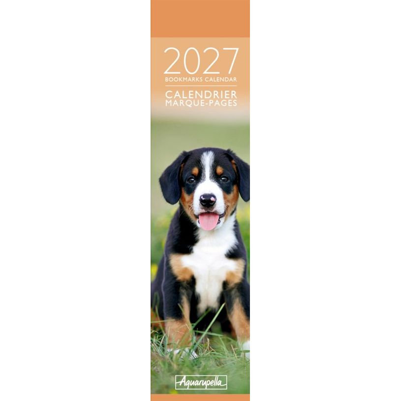 3494150186597-Calendrier marque-pages mensuel 4X16cm CHIOTS PHOTOS --0