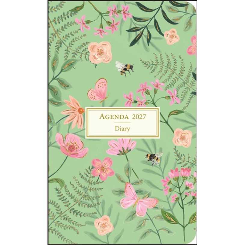 3494150187433-Agenda semaine 10X16cm HERBIER VERT - 12 mois Aquarupella--0